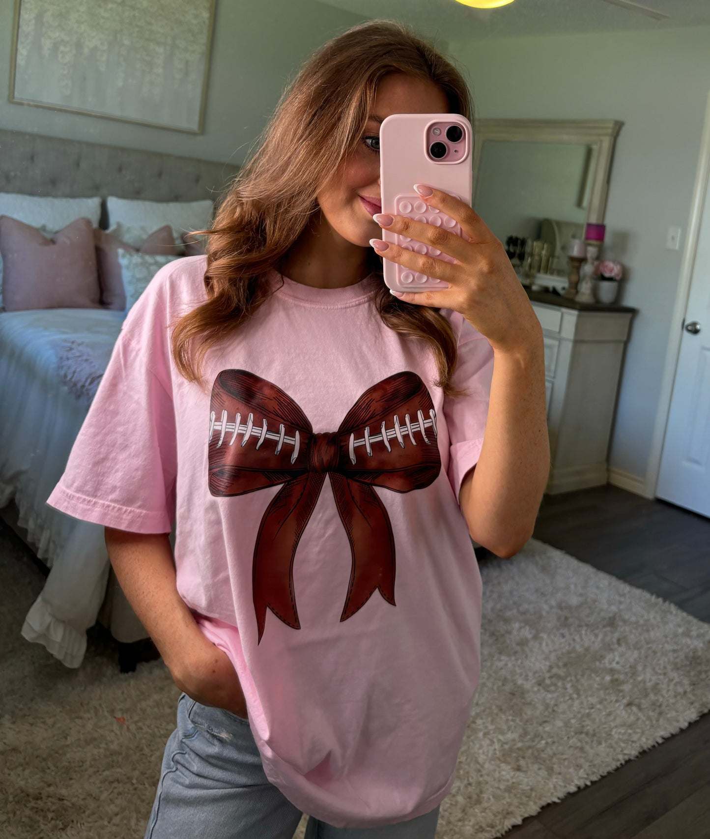 Pink Football T-Shirt