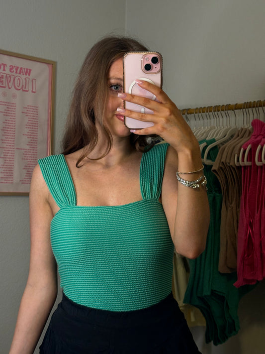 Kelly Tank Body Suit- Green