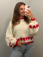 Holly Jolly Sweater- Ivory/Red